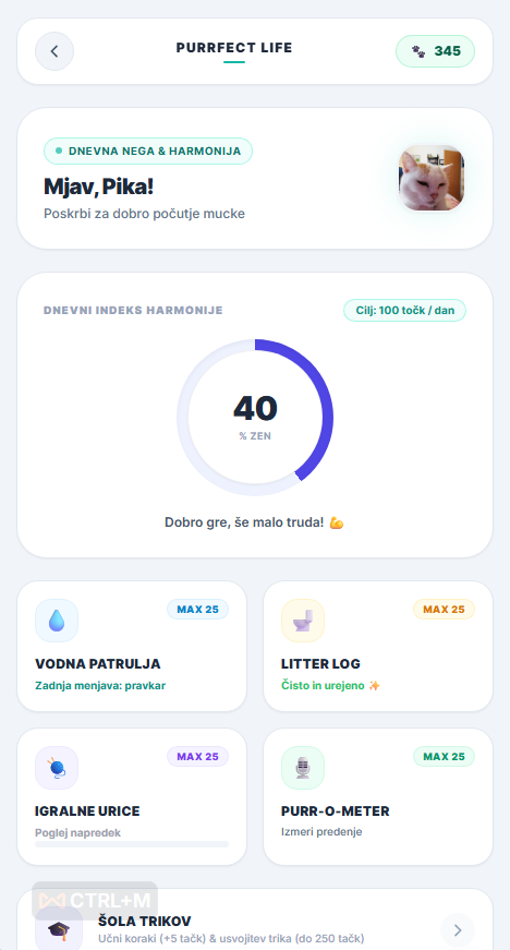 WoodyDoo aplikacija – Purrfect Life